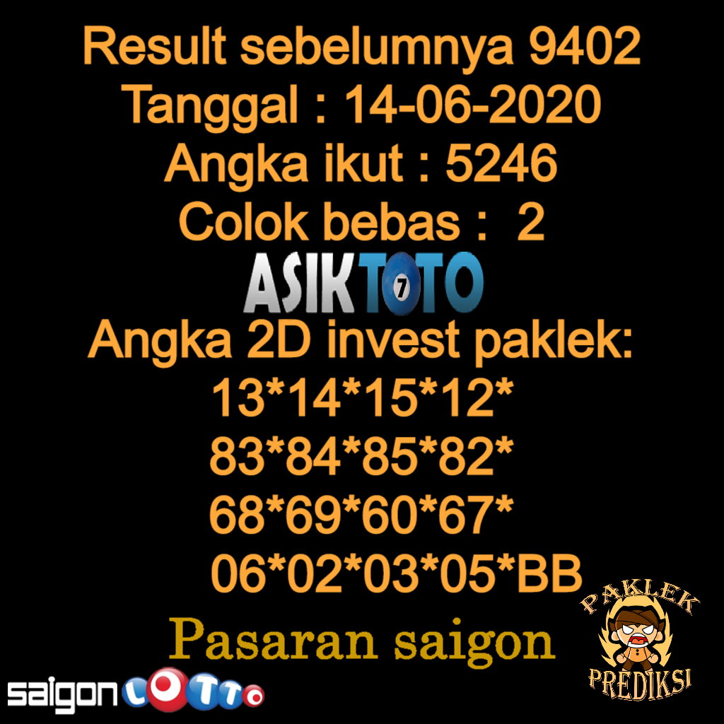 Prediksi Togel Saigonlotto 14 Juni 2020 Wechat91