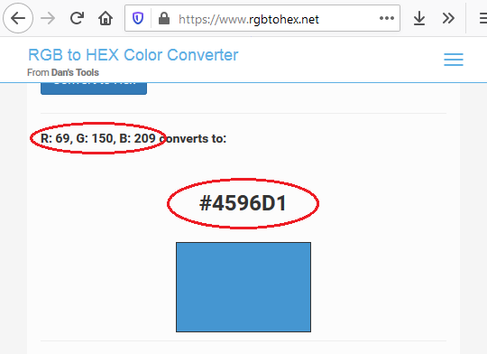 45 - Convertendo cores RGB para Hex Rgb-to15