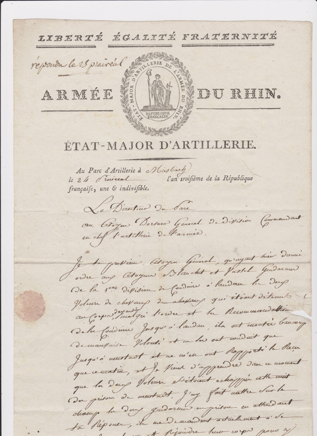 Lettre d'état major d'artillerie 12 juin 1795. Img02_17
