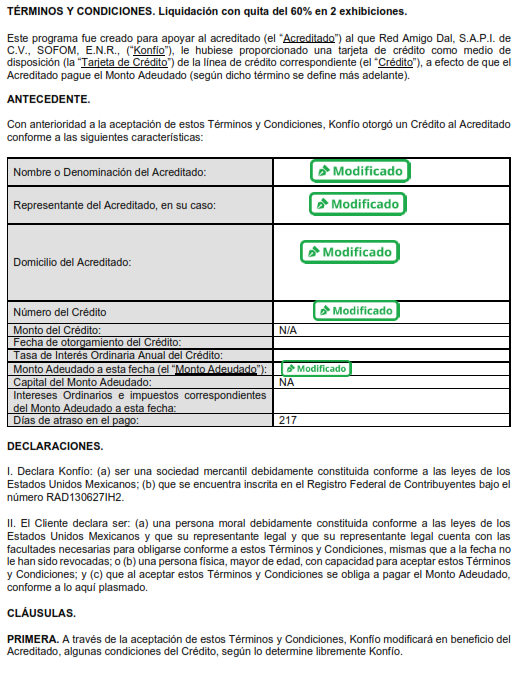 Ayuda con carta convenio de Konfio Konfio17