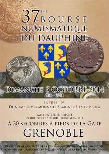 37ème bourse de numismatique du Dauphiné à Grenoble Affich10