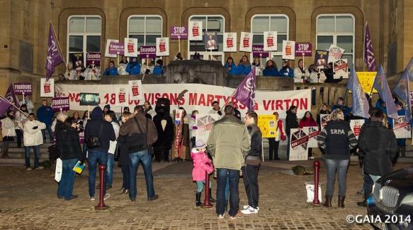 Belgique:Manifestation à Virton contre un élevage de visons  15576510