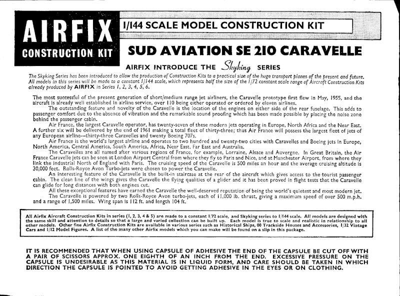 [Airfix] (1/144) SNCASE SE 210 Caravelle (No. SK400) (1963) Carave12