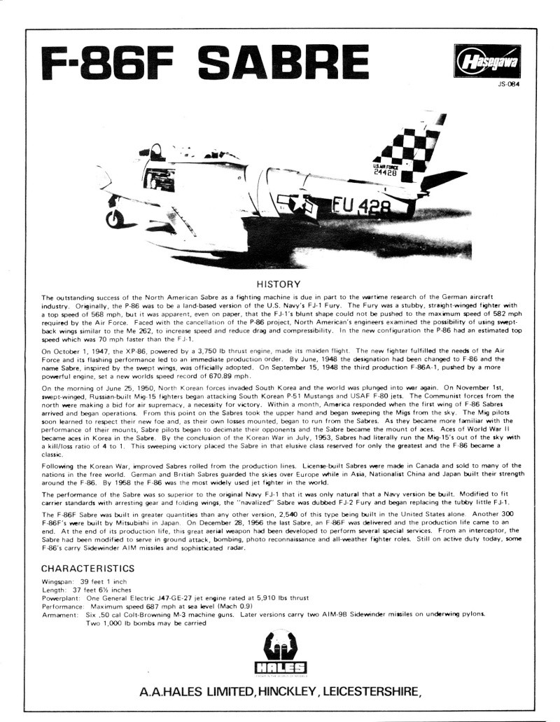[Hasegawa] North American F-86F Sabre (vers 1972) F-86f_11