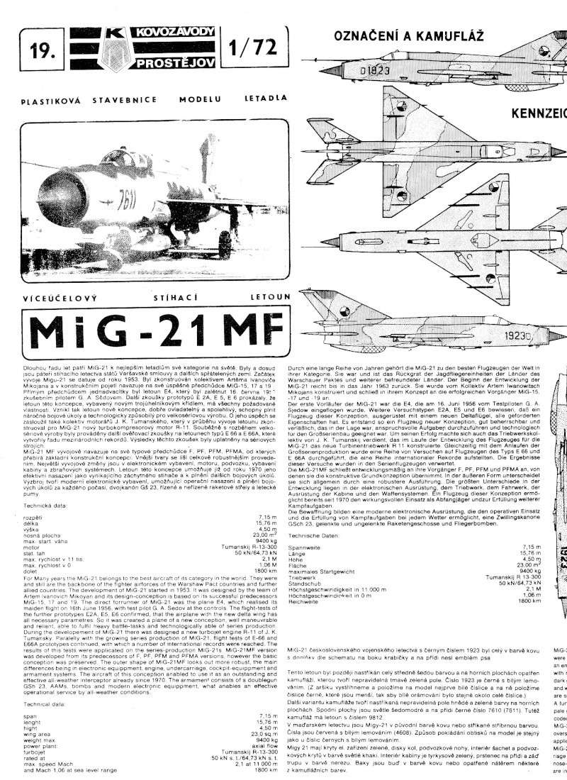 [KP] Mikoyan et Gourevitch MiG-21MF (1981) Mig-2113
