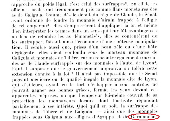 Mystérieuse surfrappe d'un as de Claude... G110