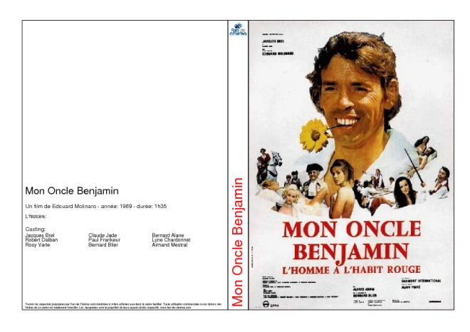 Mon Oncle Benjamin Date de sortie en salle 28 novembre 1969 Benjam10