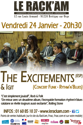 THE EXCITEMENTS (Funk/ R'n'B) le 24 janvier @ Le Rack'am Flyer-10