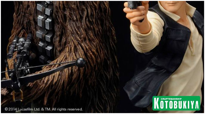 Kotobukiya - Han Solo & Chewbacca - ARTFX+ Statues 2 packs Solo_c10