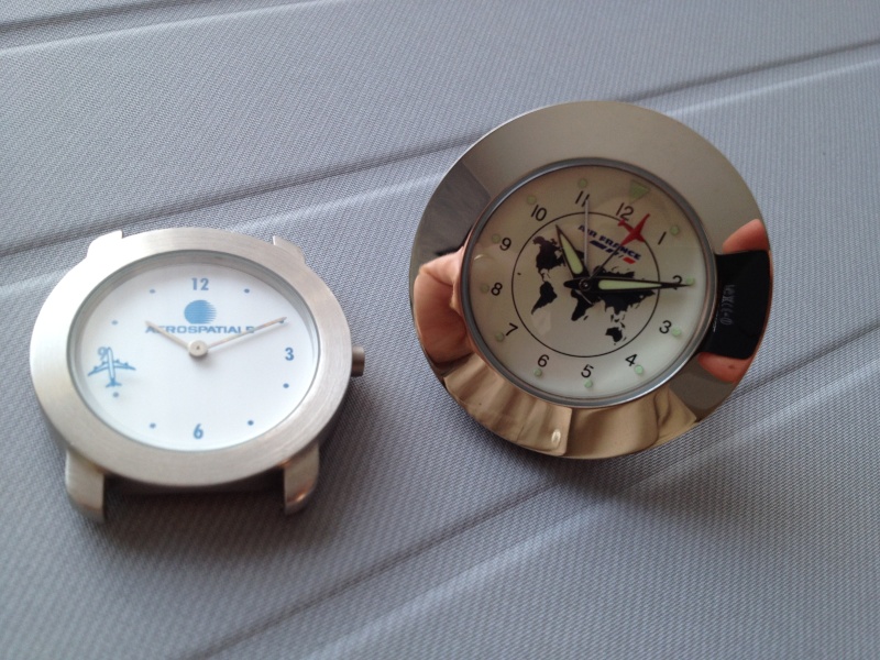 ancienne montre chronographe UTI made in Suisse air France logo crevette Img_0210