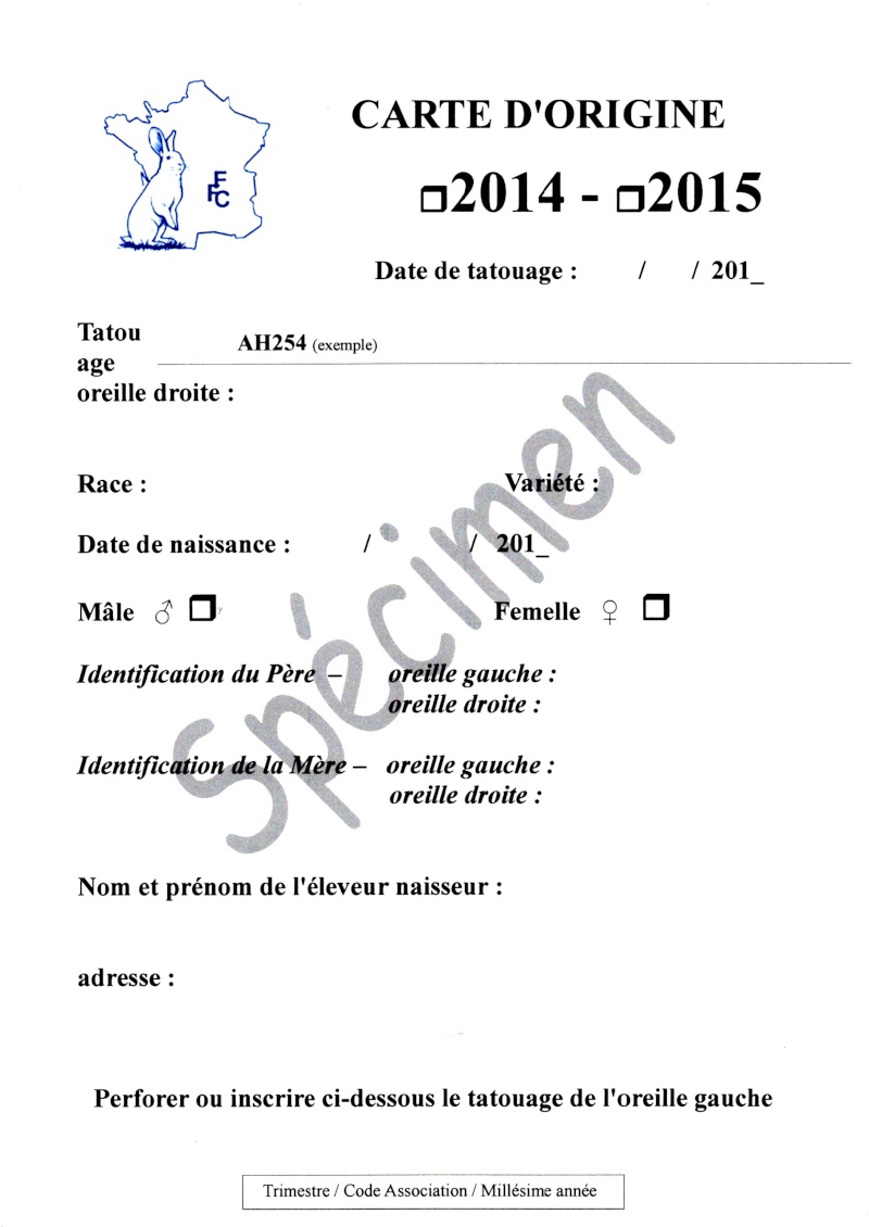 carte d'identification Française Carton10