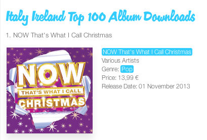 24/12/2013 iTunes international charts TOP100 Ddddd180