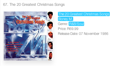 11/11/2013 Boney M. "20 Greatest Christmas Songs" in TOP100 Dddddd34