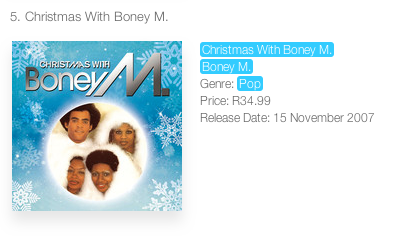 01/12/2012 Boney M. in iTunes TOP100 albums (South Africa) Dddddd63