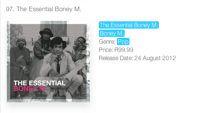 01/12/2012 Boney M. in iTunes TOP100 albums (South Africa) Dddddd65