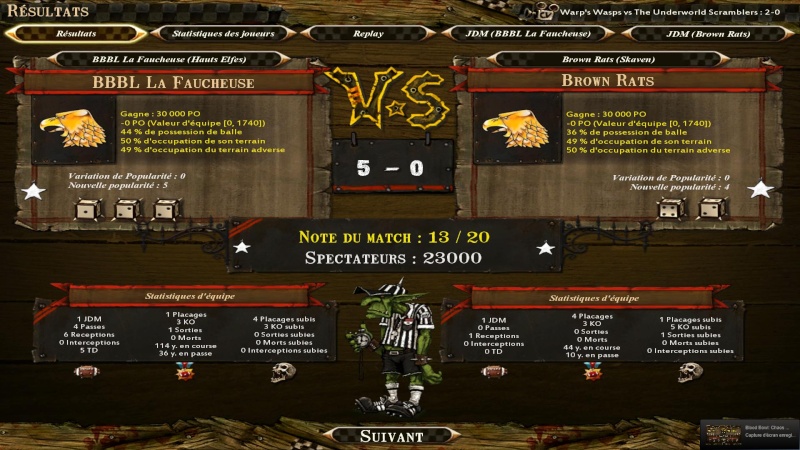 [Poule Bleue] La Faucheuse (Momienova) vs Brown Rats (Bioskop) : 5-0 Bloodb40