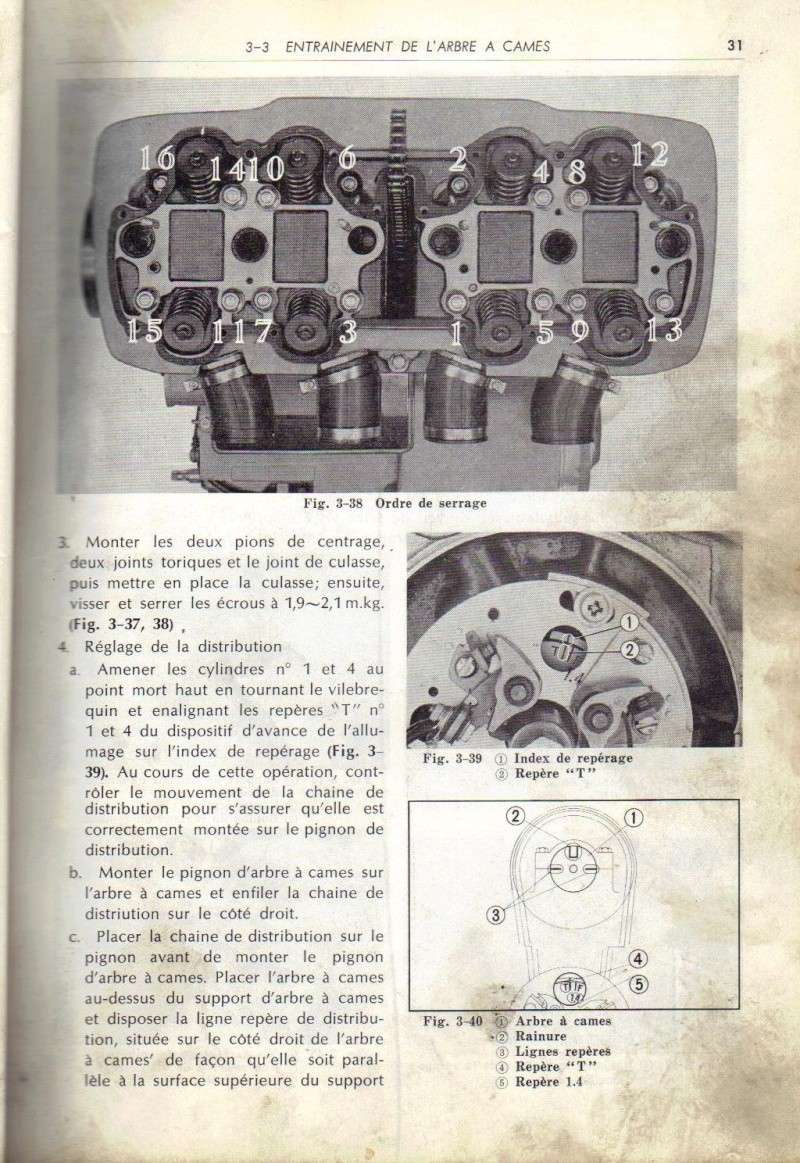 calage distribution Honda 750 k6 Calage11