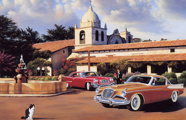 Peinture romantique de l'Amérique des Années 1950 Carmel10