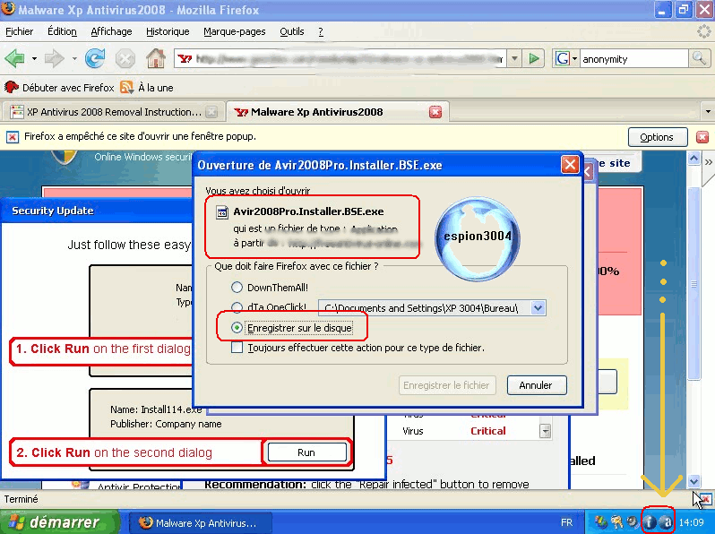 Xp antivirus 2008 : Dossier complet d'espion3004 Debutt16
