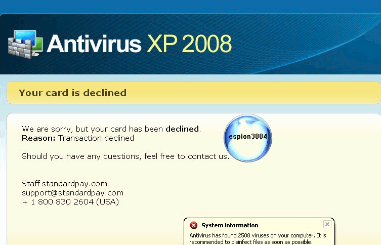 Xp antivirus 2008 : Dossier complet d'espion3004 Debutt32