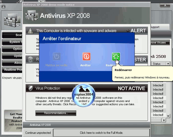 Xp antivirus 2008 : Dossier complet d'espion3004 Debutt34