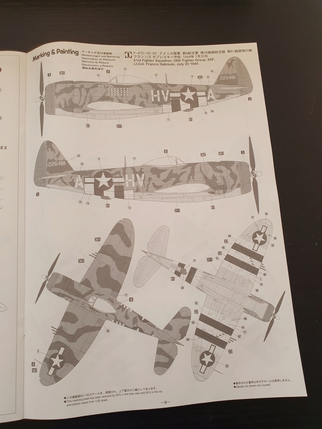 P-47D THUNDERBOLT Hasegawa 1/32 20200269