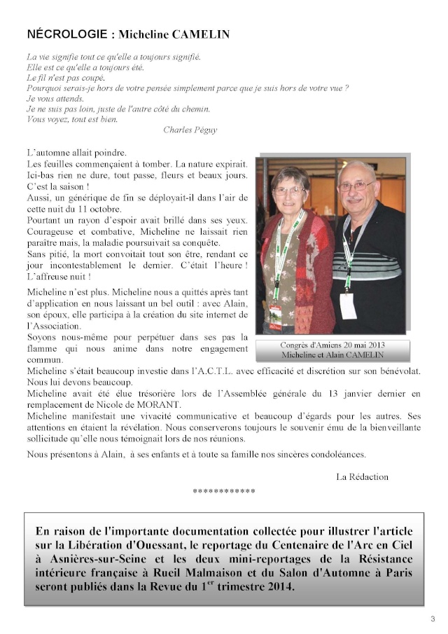 LA REVUE N° 182 4° TRIMESTRE 2013 Actl_110