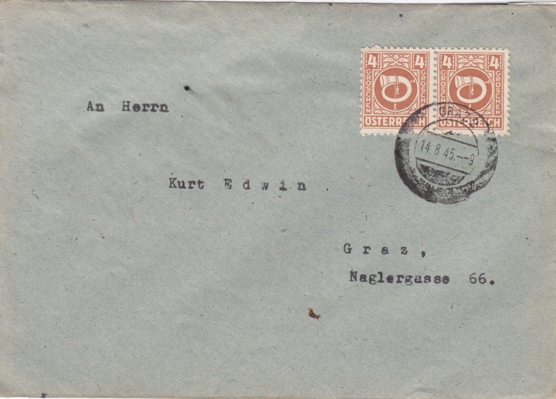 Posthornzeichnung - ANK 697-713 - Belege Img79