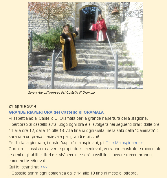 2014 =riapre alle visite il Castello di ORAMALA Spino_10