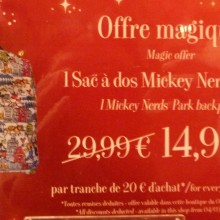 Offre magique dans les boutiques du parc 1013