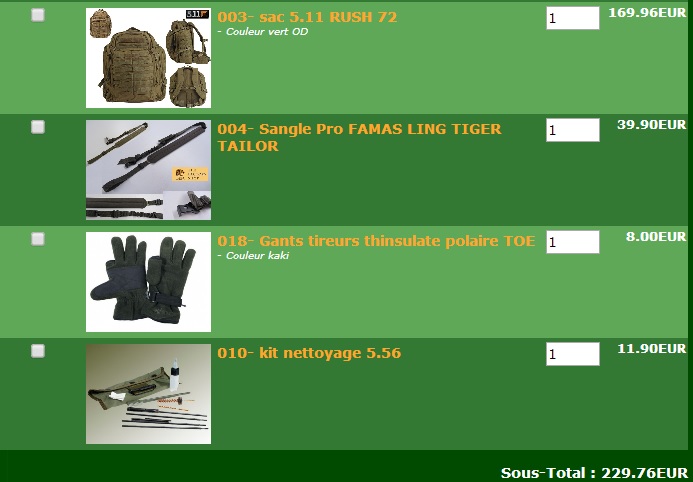 Équipements militaire  Rra11