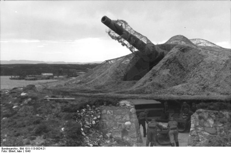 Artillerie de defense cotiere lourde A20