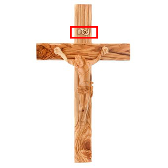 crucifix - plaque de cuivre "INRI" Croix-10
