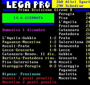 LECCE-GROSSETO 1-0 (01/12/2013) - Pagina 9 Tv_naz10