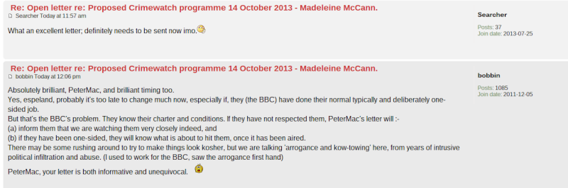 THREATS TO DISRUPT THE CRIMEWATCH PROGRAM ON THE McCANN CASE - Page 2 Hounde11