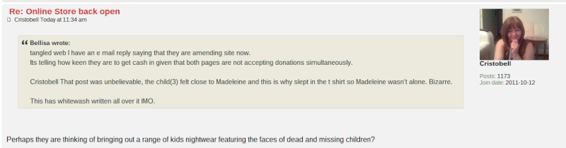 More bad news for haters as FindMadeleine online shop returns Mutton11