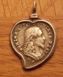 Médaille en forme de coeur - Jésus & Marie - légendes particulières - XVIIème Mada10