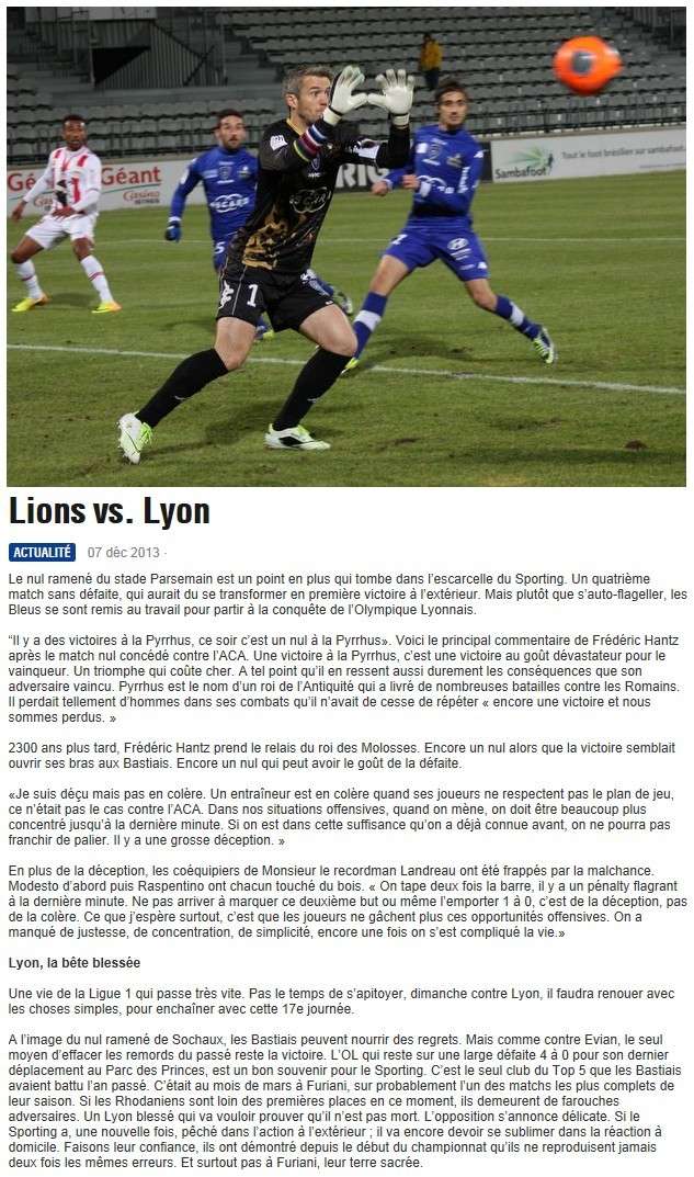 Bastia 1-3 Lyon S118