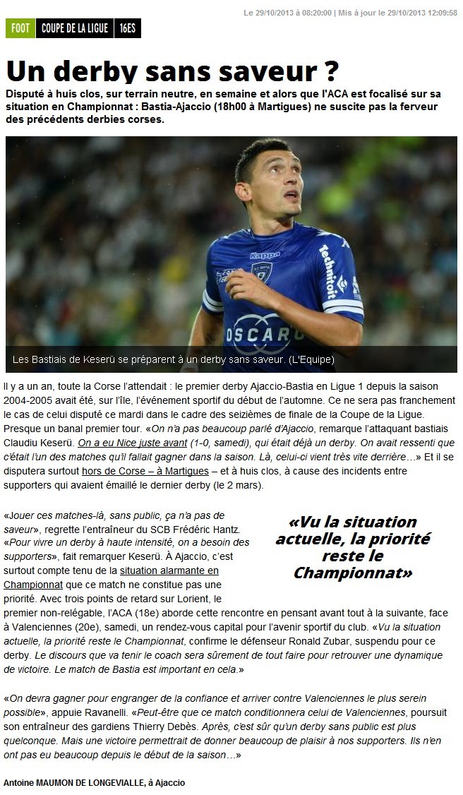 CdL : Bastia - Ajaccio S43