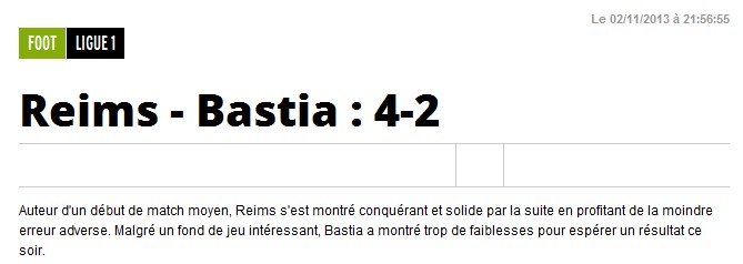 Reims 4-2 Bastia S63