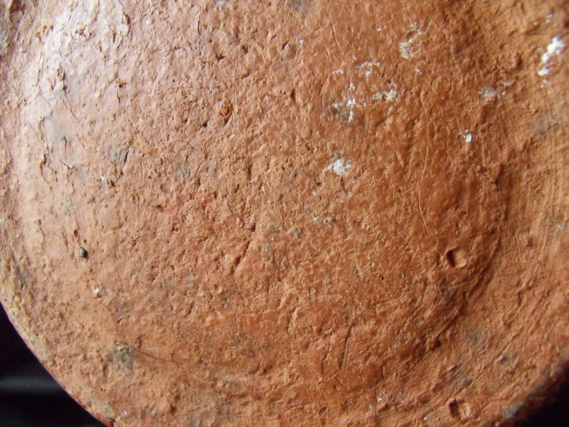 poterie d'eau engobée polie MALI décor d'empreintes et oxyde fer Sdc13815