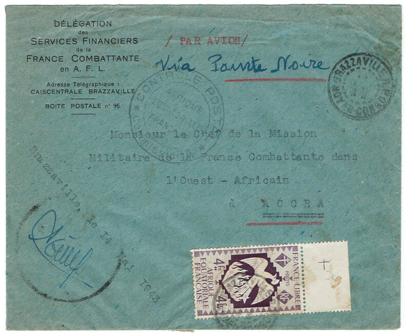 1943 Lettre à entête de la Délégation des Services Financiers en Afrique Française Libre (A.F.L.) 1943_f10