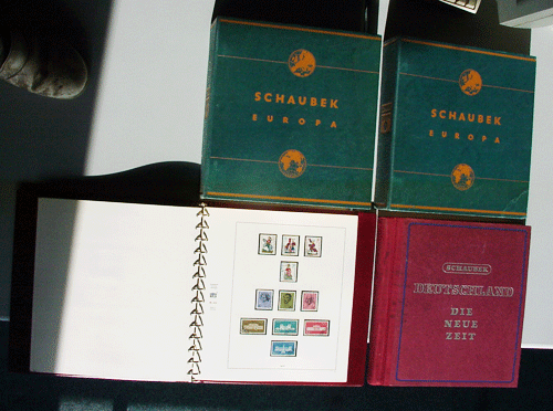 3 antiquarischen Schaubeck Vordruckblätter-Alben Schaub11
