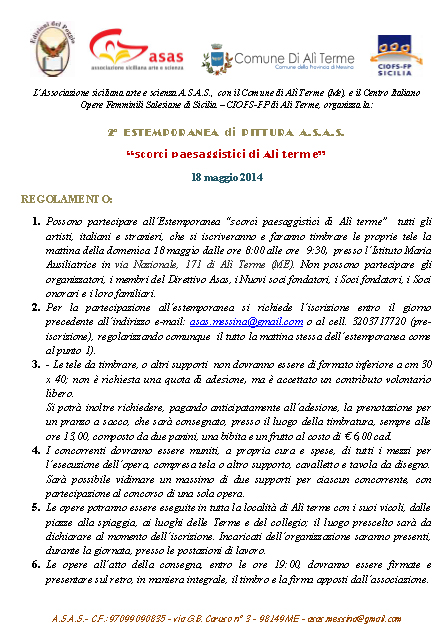 ESTEMPORANEA DI PITTURA ASAS 18 MAGGIO 2014 - TRE PREMI IN DENARO Estemp10