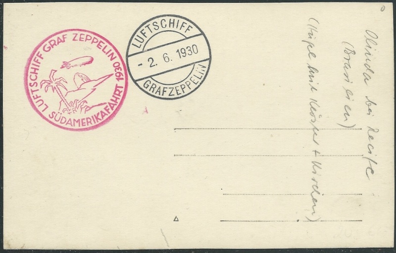 nach - Südamerikafahrt 1930, Post nach Lakehurst - Seite 3 Postka10