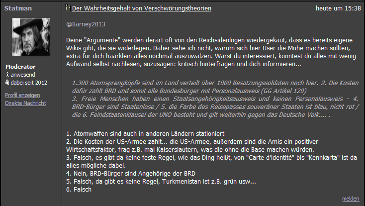 Quatsch VT: Die Bundesrepublik wäre eine GmbH, nicht souverän, etc.... Lars3253
