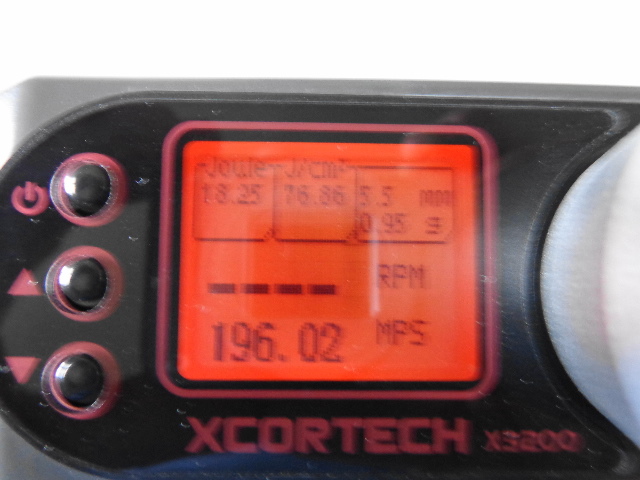 Mesures de vitesse avec la kral NP01 en calibre 5.5 Mesure29