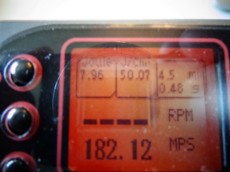 Mesures de vitesse avec la weihrauch 30 S Kurz 7.5 joules Tir_js10