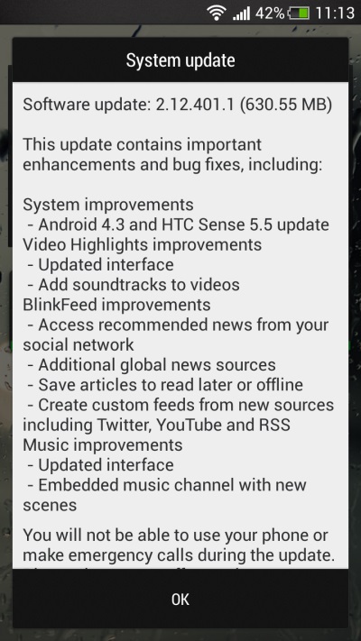 [INFO] Android 4.3 Sense 5.5 arrive sur Htc One Mini 12750010