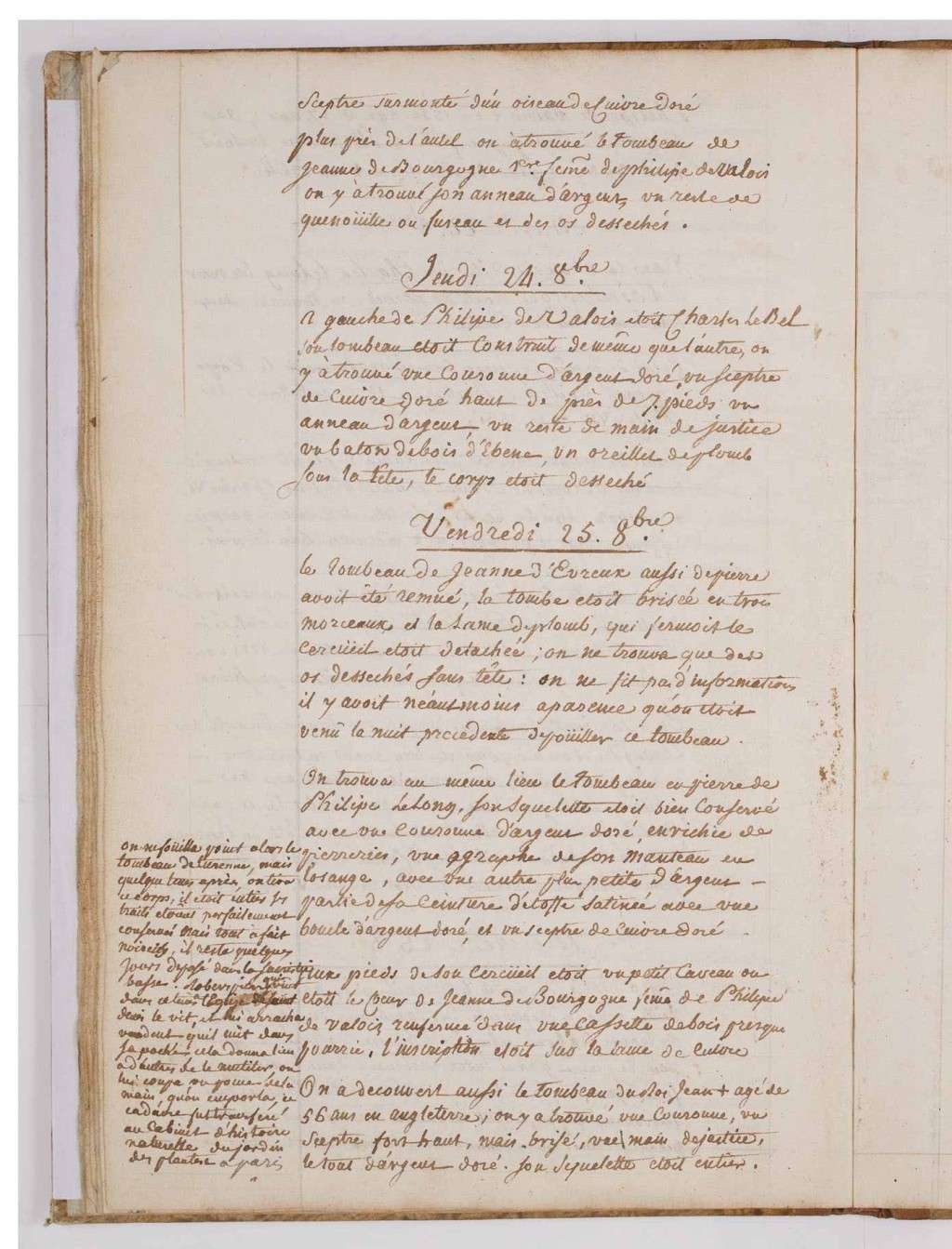 18 octobre 1793: Procès-verbal de l'extraction des cercueils royaux et princiers 00018110